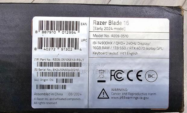 New Laptop Razer Blade 16GB Intel Core I9 SSD 1T · Photo 4