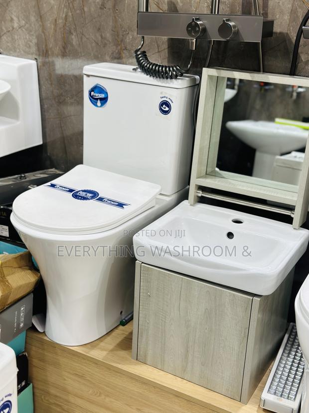 Slim Tank Water Closet and Cabinet Basin Set · Photo 3