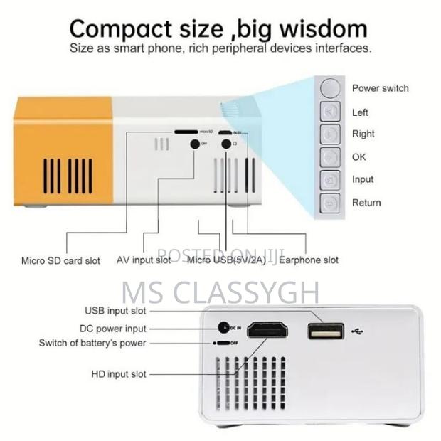 Yg300 Mini Projector 1080p Hd Projector Manual Zoom Smartpho photo 2