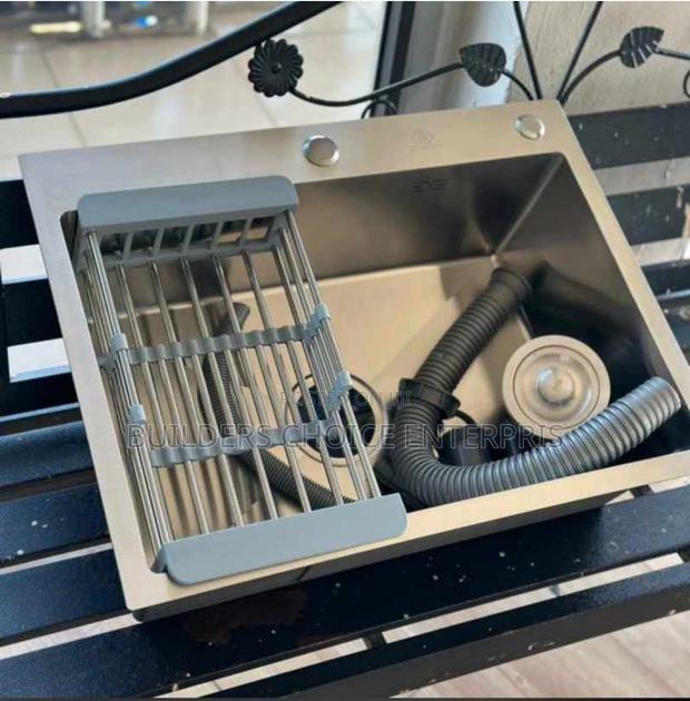 Stainless Steel Single Bowl Sink With Drainer · Photo 2