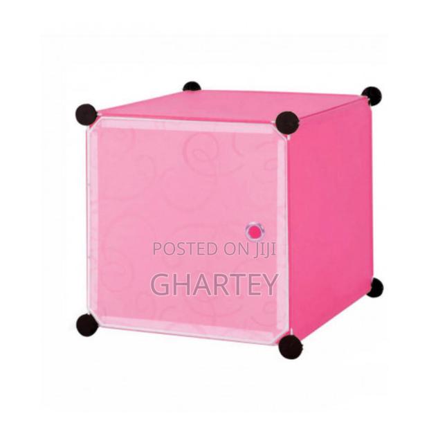 Foldable 8 Cubes Wardrobe With Shoe Rack Pink · Photo 2