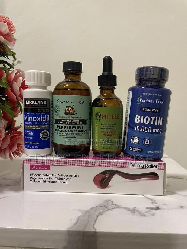 Kirkland Minoxidil Peppermint Mielle Biotin Roller · Photo 2