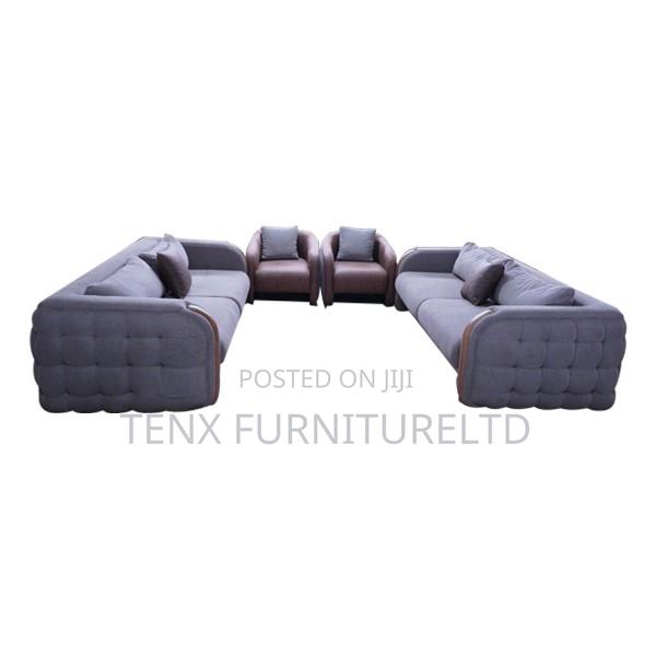 SOFA SET (HARLEM) Fabric and Wood · Photo 1