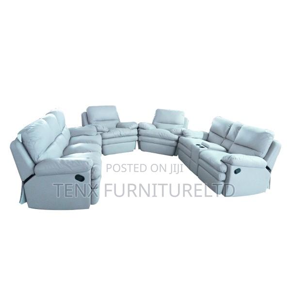 Recliner Sofa Set ( Beige Leather) · Photo 1