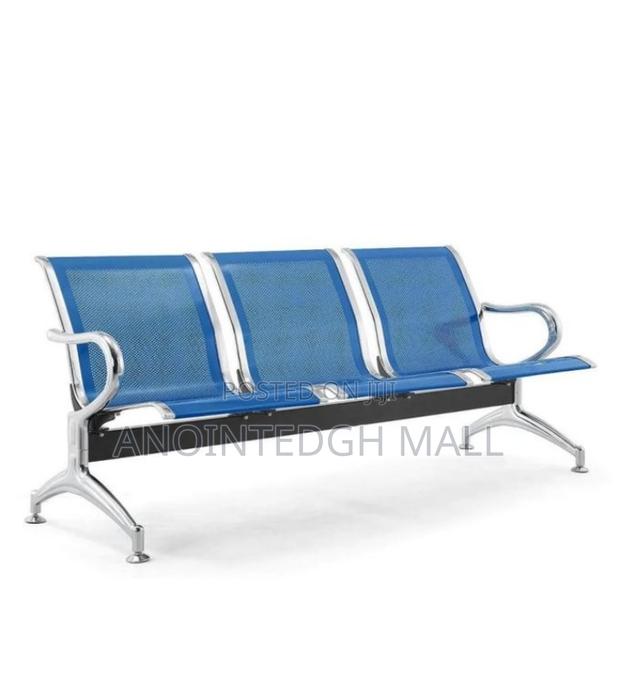 3 Seater Waiting Chair - Blue · Photo 1
