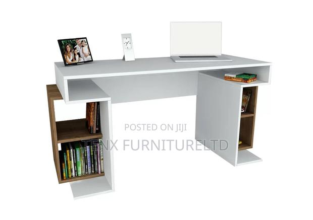 Computer Desk (Multi) White and Oak · Photo 2