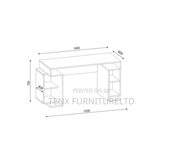 Computer Desk (Multi) White and Oak · Photo 3