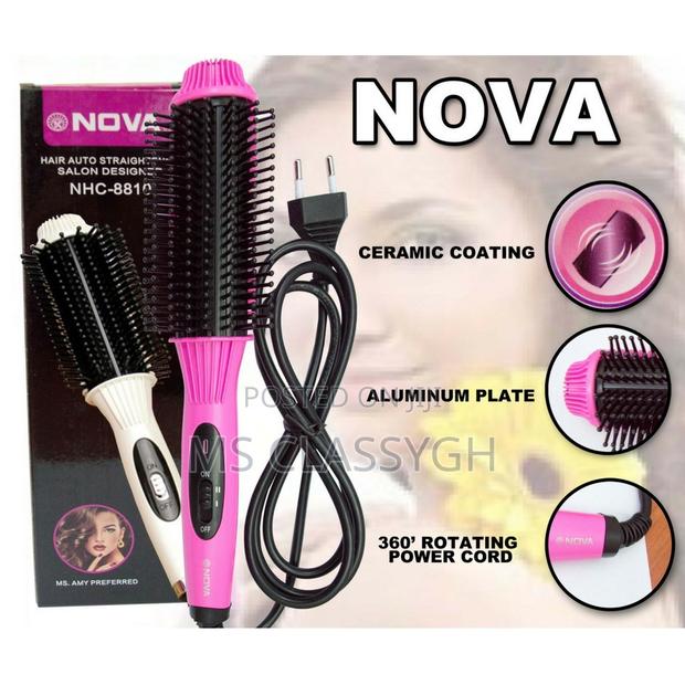 Nova Electric Brush Fast Curly Hair Straightener Comb Iron · Photo 2
