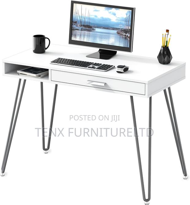 Computer Desk (Morden Design) White · Photo 1