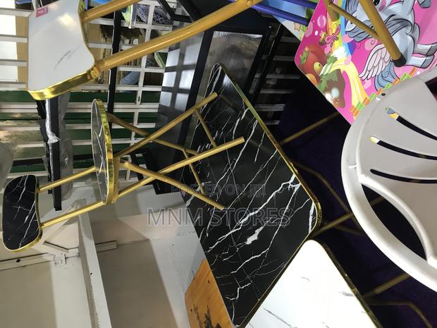 Black and Gold Study Table and Chair · Photo 1