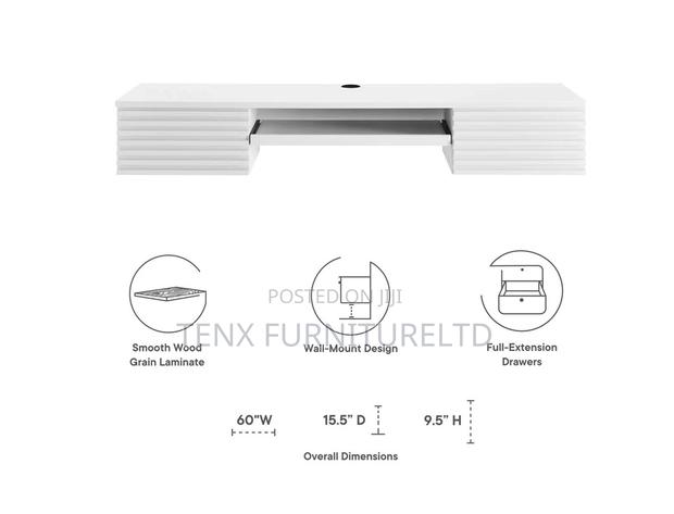 Office Desk (Modway Render Wall Mount)White · Photo 3