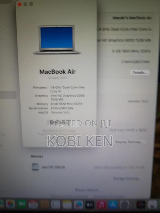 Laptop Apple MacBook Air 2017 8GB Intel Core I5 SSD 256GB photo 6