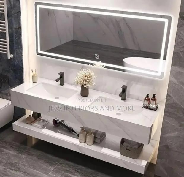 2 in 1 Artificial Marble Basin With LED Mirror · Photo 2