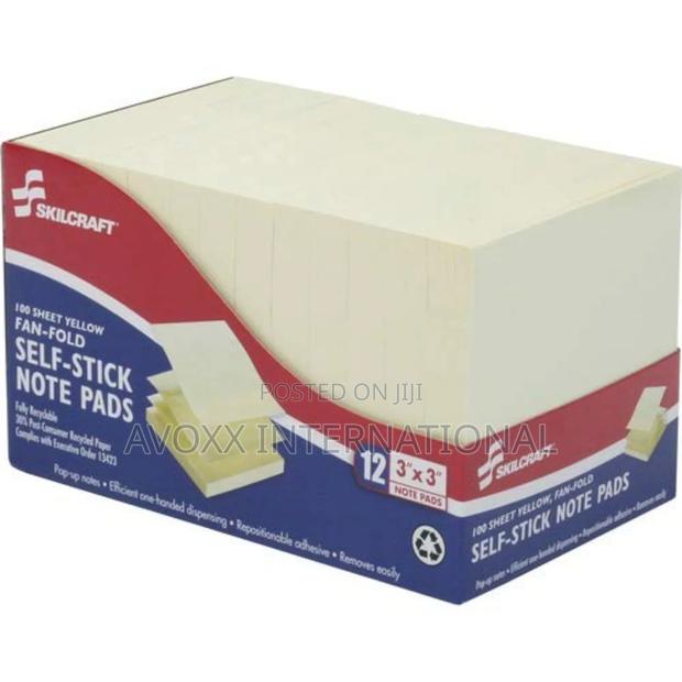 SKILCRAFT 3" Yellow Self-Stick Note Pads