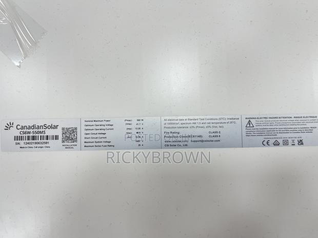 550watts Canadian Solar Mono Panels photo 2