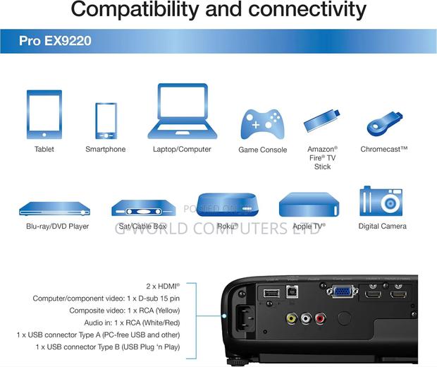 Epson Pro Ex9220 3600l Wuxga 1080p + Projector photo 6