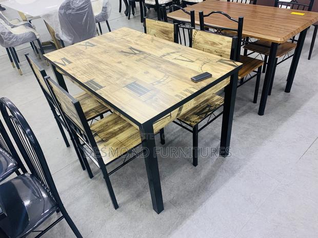 Wood Dining Table With 4 Chairs · Photo 3