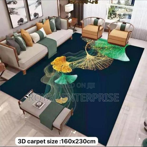 Abstract Golden Leaf 3d Center Carpet for Living Room ( 160/230cm ) · Photo 2