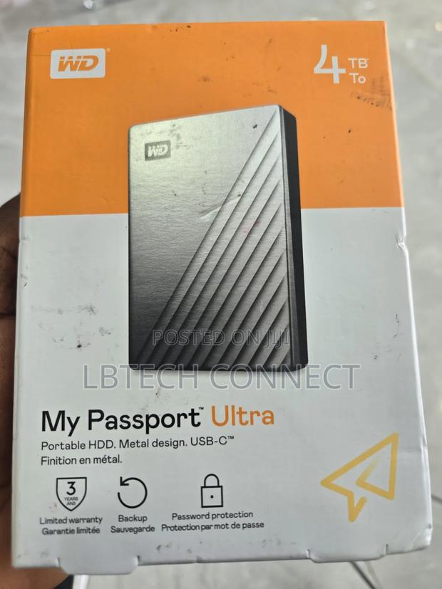 WD 4TB My Passport Ultra, Silver, Portable External Hard photo 4