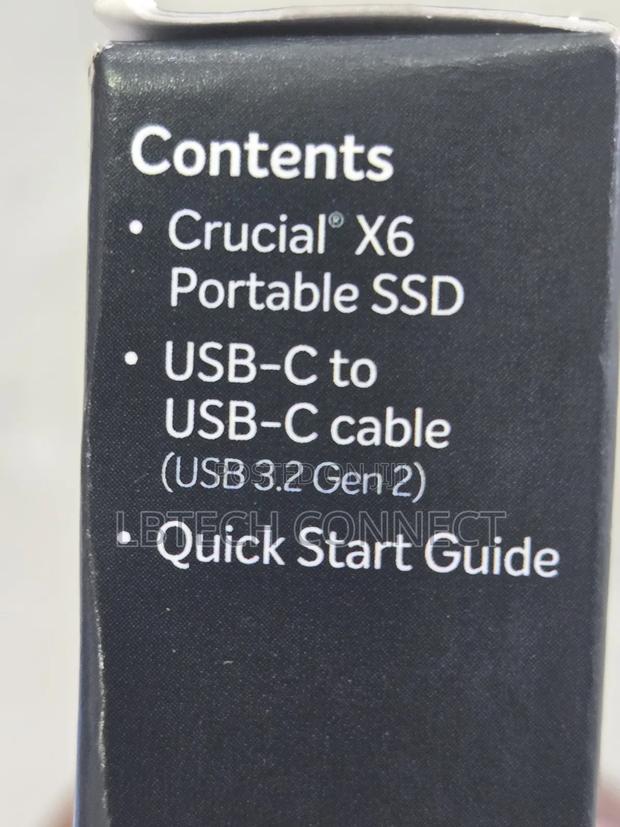 Crucial X6 2TB Portable Solid State Drive Black photo 4
