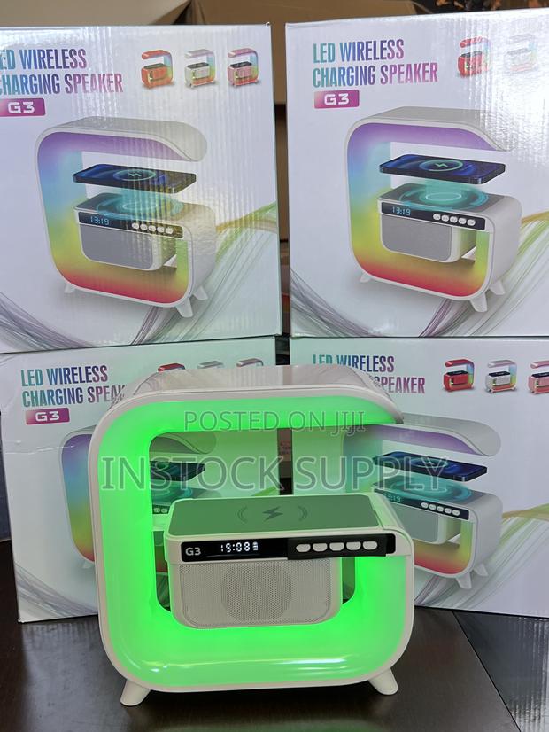 Led Wireless Charging Speaker, Bluetooth, Radio Alarm photo 2