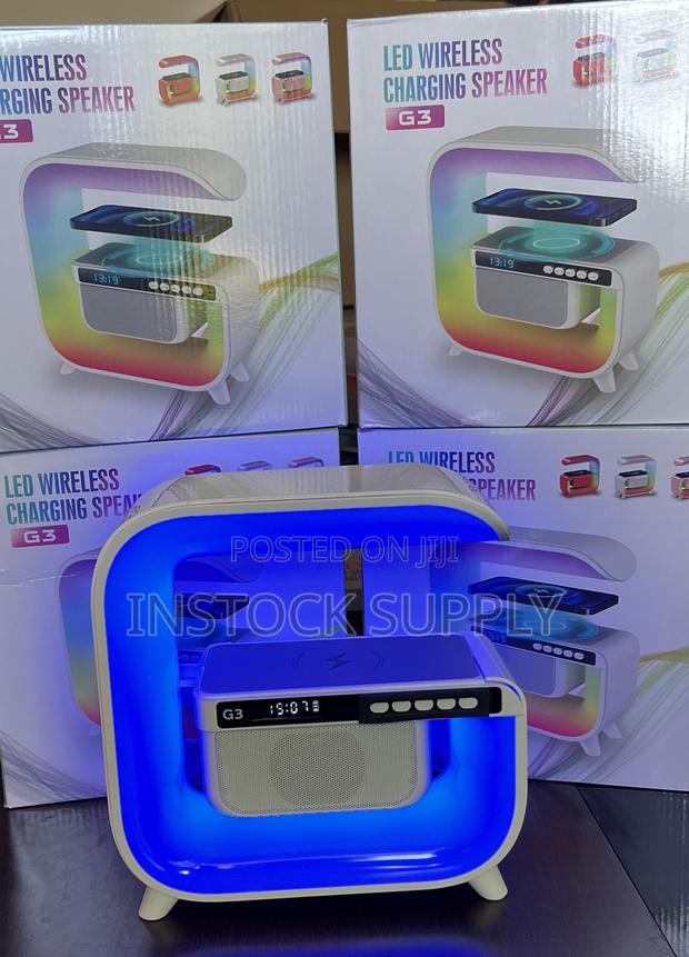 Led Wireless Charging Speaker, Bluetooth, Radio Alarm photo 4