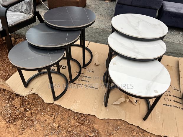 3set Marble Top Side Tables · Photo 1