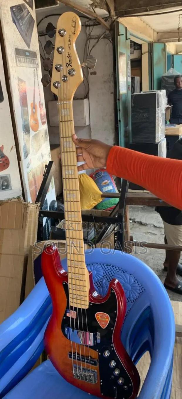 Fender Active Jazz Bass Guitar (Wooden Red) · Photo 3