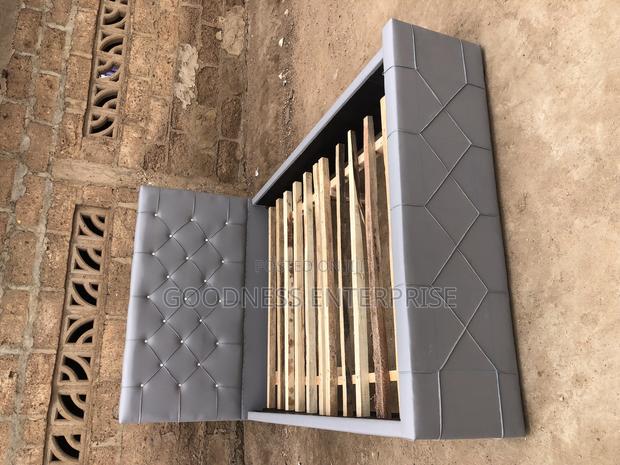 Ash Double Leather Bed Frame · Photo 2
