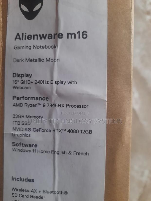 New Laptop Dell Alienware M16 32GB AMD Ryzen 9 SSD 1T photo 3