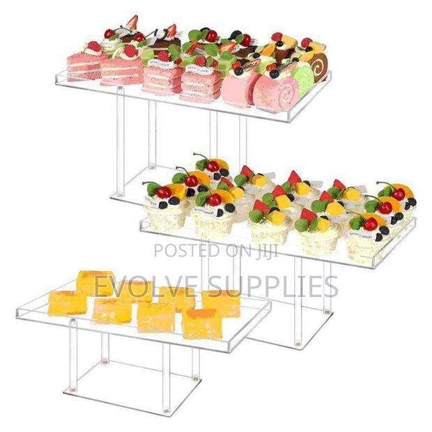 3 Pieces Set Acrylic Cake Display Stand