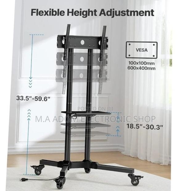 Affordable Mobile Tv Trolley Suitable for Tv Between 32”-70” · Photo 2