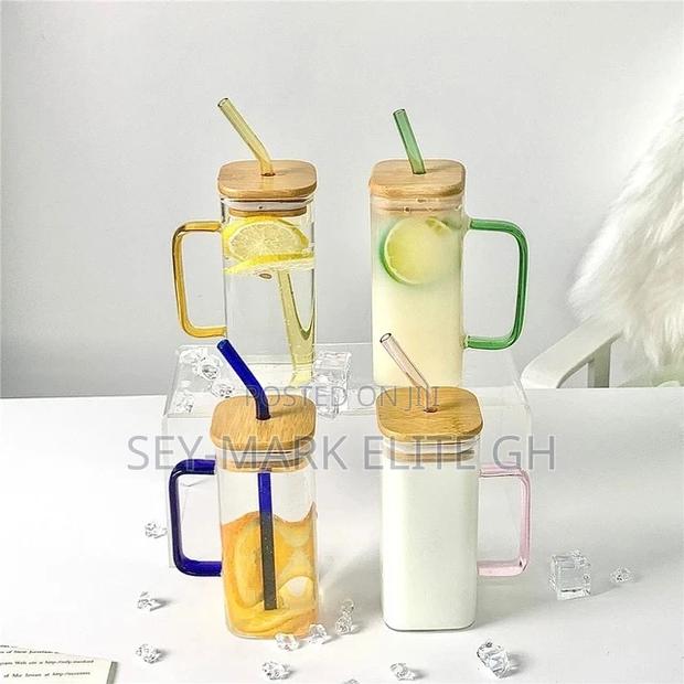 400ml Glass Cup With Bamboo Lid · Photo 4