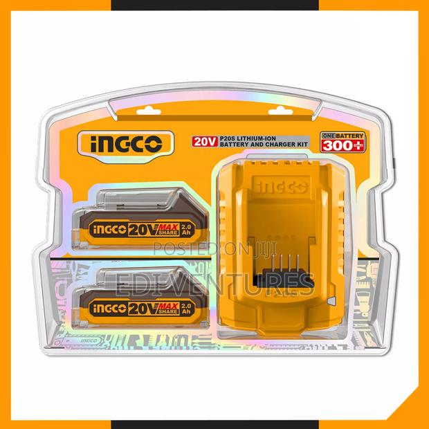 INGCO 20V 2AH Lithium-Ion Battery and Charger Kit FBCPK1222 · Photo 3