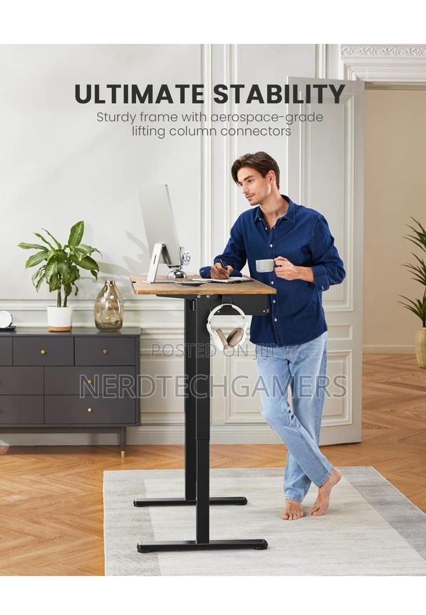 Ergear Electric Standing Desk With Full Size Keyboard Tray, · Photo 3