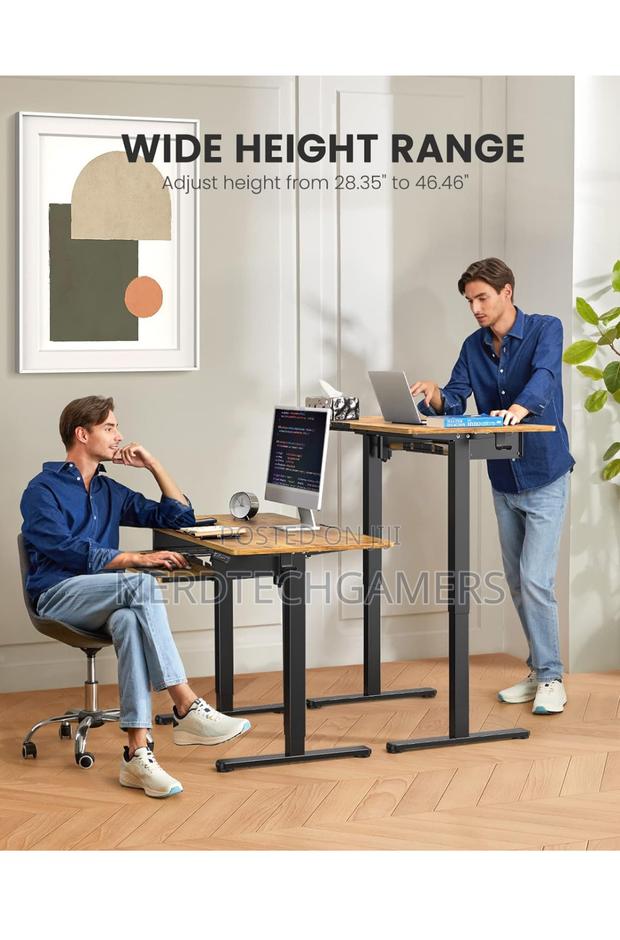 Ergear Electric Standing Desk With Full Size Keyboard Tray, · Photo 4