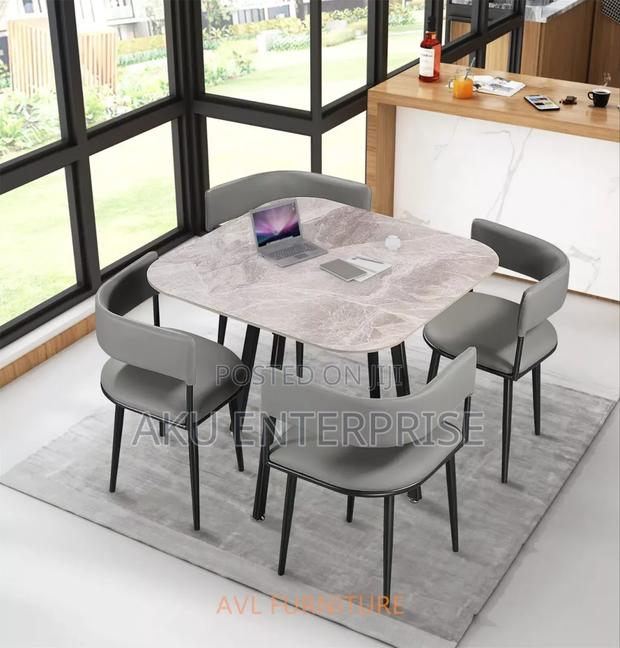 Marble Dining Table and 4 Chairs · Photo 3