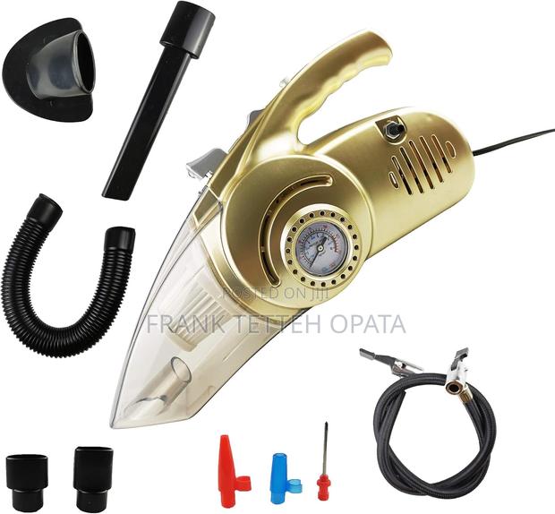 4 in 1 Gold Car Vacuum Cleaner Wireless Tire Pressure Gauge photo 3