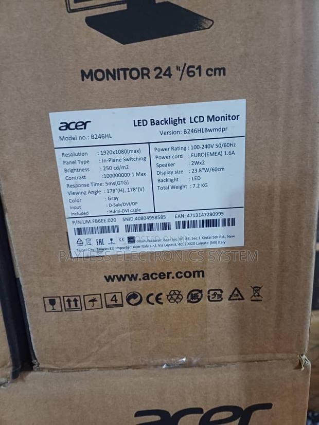 Acer 24 Inches B246hl Monitors photo 4