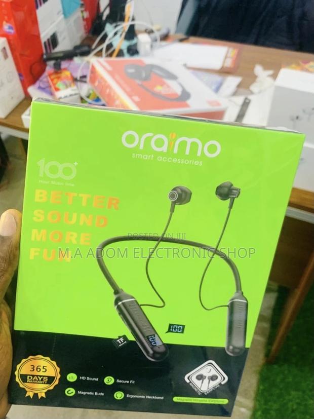 Original Oraimo Bluetooth Neckband(Black) · Photo 2