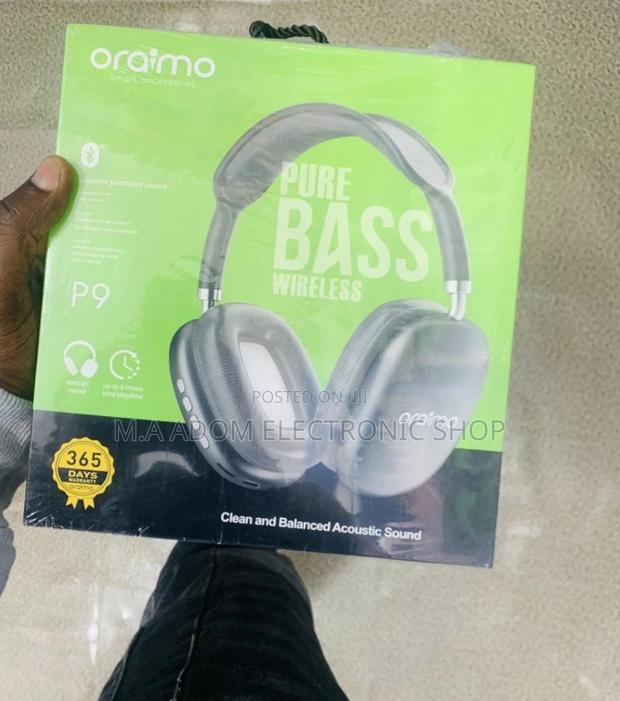 Long Lasting Oraimo Pure Bass Wireless Over-Ear Headphone. · Photo 2