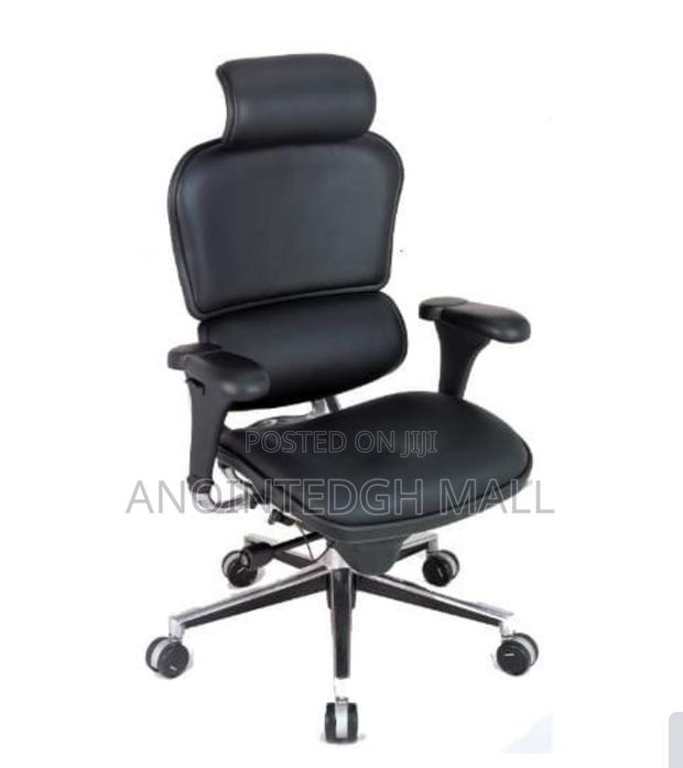 Executive Comfort Faux Leather Swivel Chair - Black photo 2