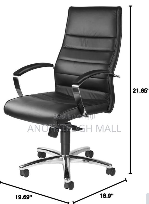 High Quality Leather Cushion Office Chair - Black · Photo 4