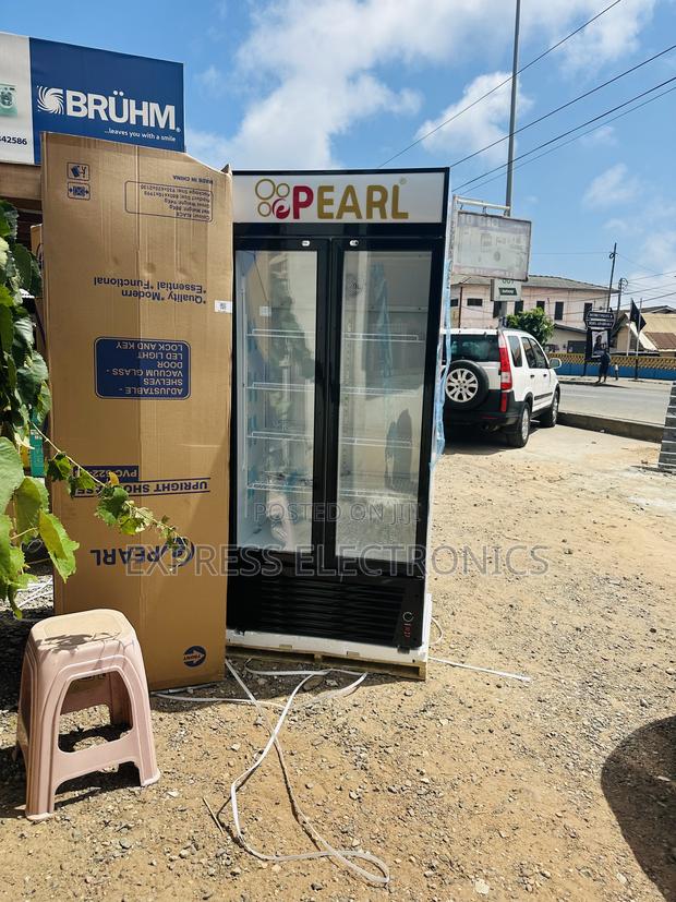 Ultra Modern Double Door Fridge Display Pearl PVC-622 400L · Photo 2