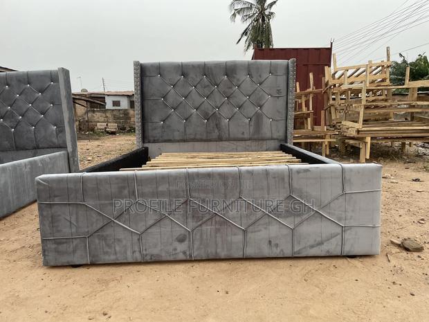 Available Gray Double Bed-frame//Free Delivery photo 3