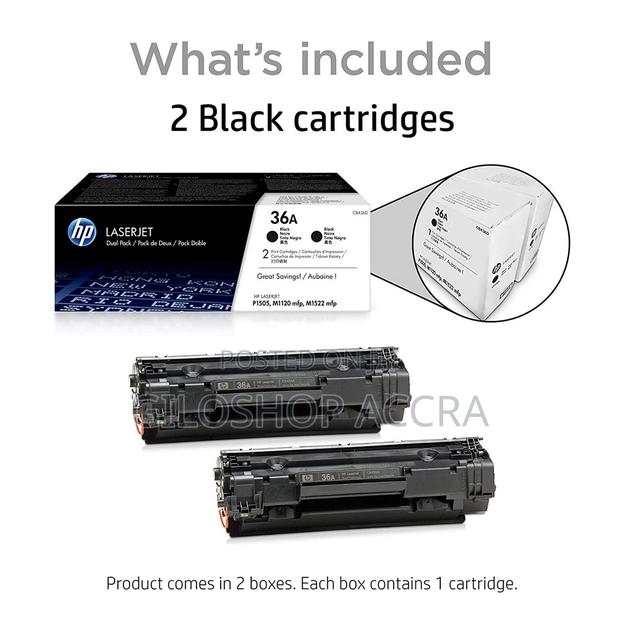 Hp 36a Cb436d Toner Cartridges Black · Photo 2