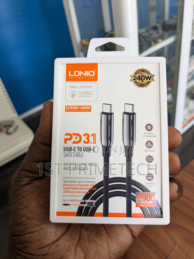Ldnio 140w Type C to C Cable (2 Meters) photo 4