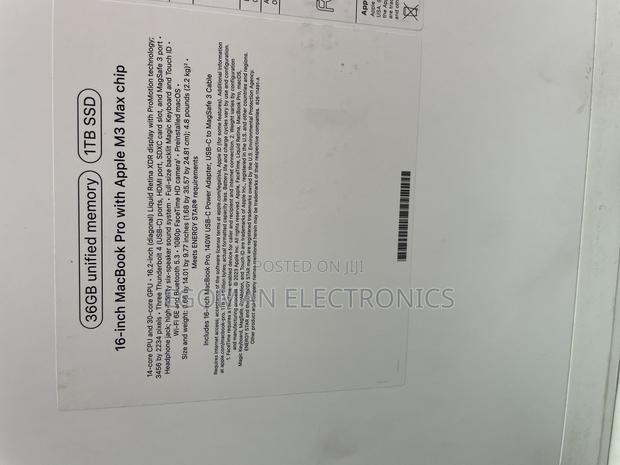 New Apple MacBook Pro 2023 M3 Max 16-Inch 36GB Apple M3 Max SSD 1T photo 3