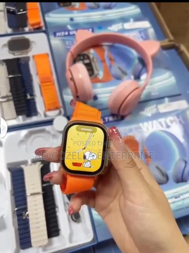 H24 Ultra 2 Headphones and Smart Watch Set