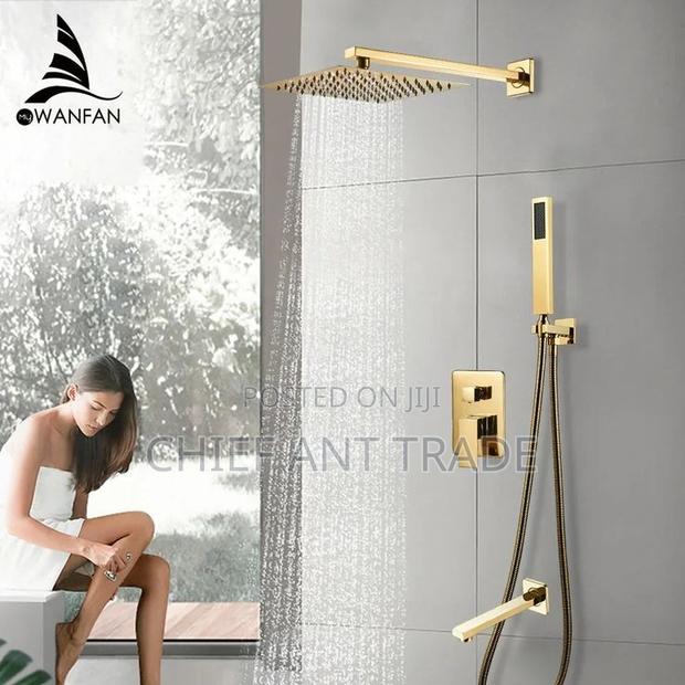 Concealed Shower Mixer. Secret (9013-3g) Gold. Wall Shower · Photo 4